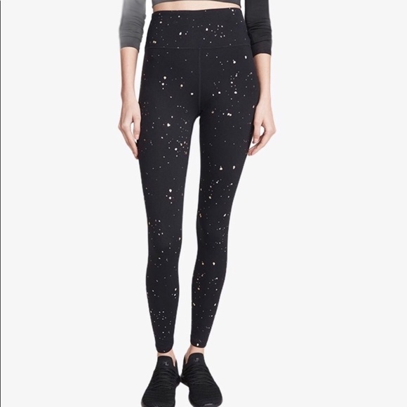 Spiritual Gangster Pants - Spiritual Gangster Women’s Foil Print Essential Leggings Black Gold Size XS